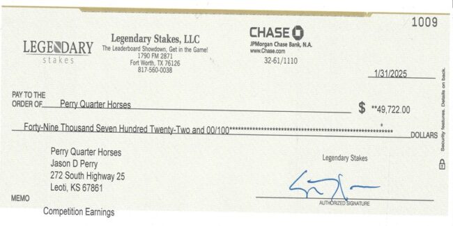 Perry Quarter Horse Check Resized